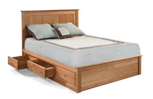 6 Drawer Low Shaker Chest Bed w/Low Footboard