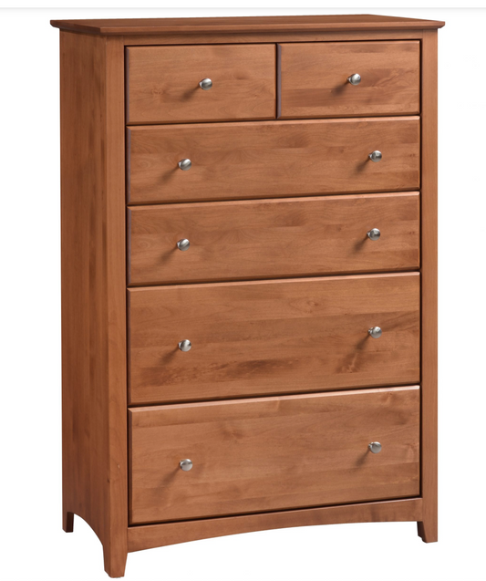 Alder Shaker Wide 6 Drawer Chest
