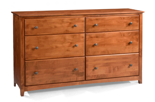 Alder Shaker 6 Drawer Dresser