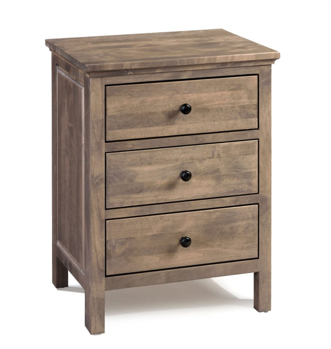 Heritage 3 Drawer Wide Nightstand
