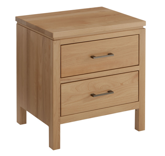 2 West Wide 2 Drawer Nightstand