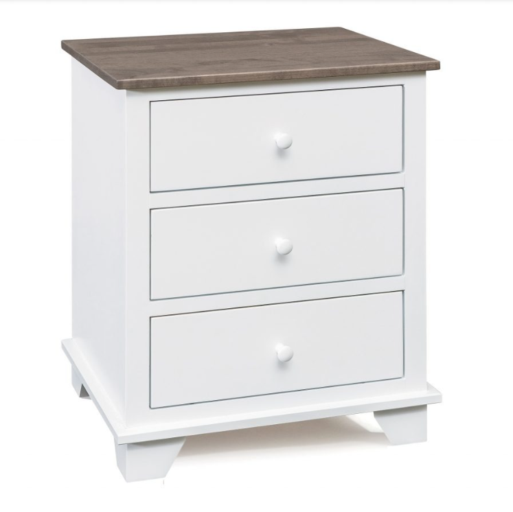 "Portland" 3 Drawer Wide Nightstand