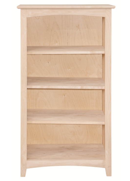 Alder Shaker 24″W x 48″H Bookcase