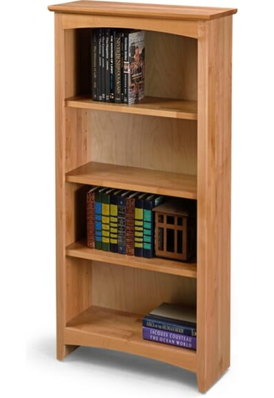 Alder Shaker 24″W x 48″H Bookcase