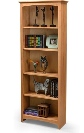 Alder Shaker 24″W x 60″H Bookcase