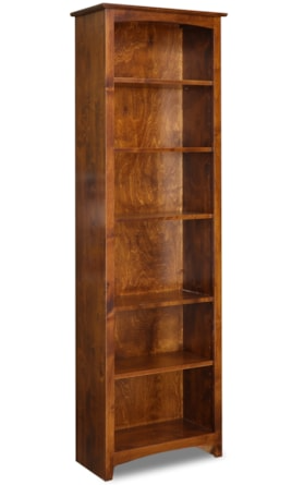 Alder Shaker 24″W x 72″H Bookcase