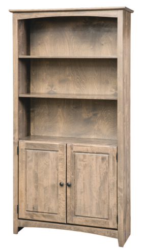 Alder Shaker 30″W x 72″H Bookcase w/Doors