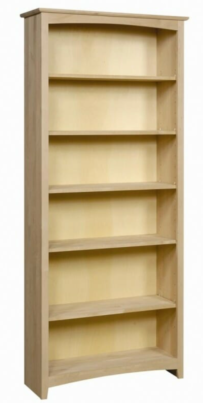 Alder Shaker 36″W x 84″H Bookcase