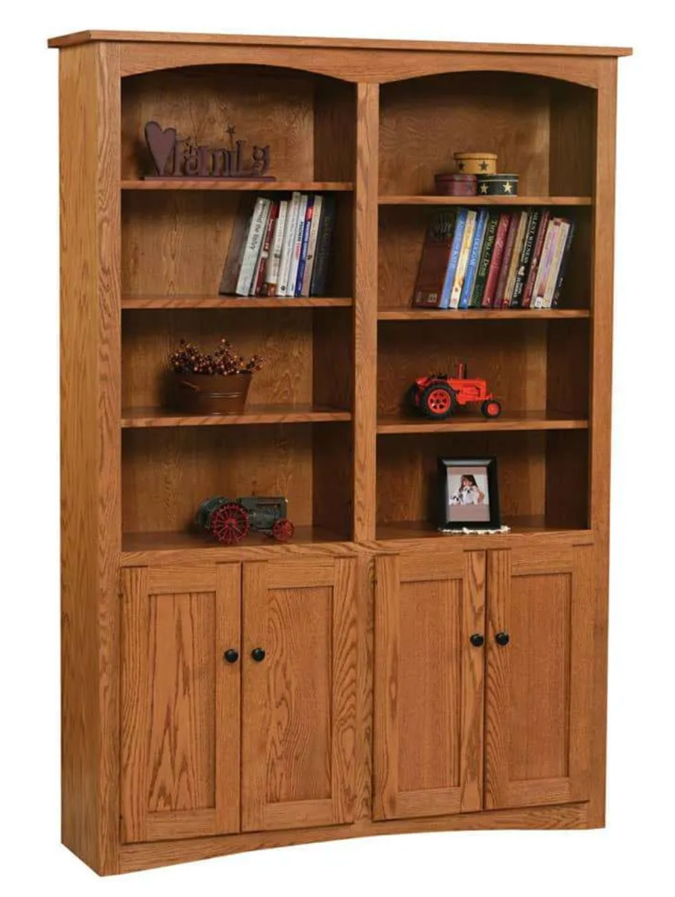 Alder Shaker 48″W x 84″H Bookcase w/Doors