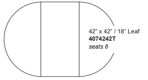 Maple Traditional 42"x42" Round Build-A-Table w/18" Leaf
