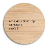 Maple Traditional 48"x48" Round Solid Top Build-A-Table