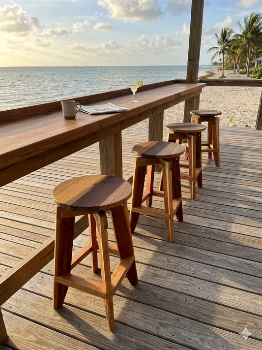 Cedar Bistro Swivel Barstool