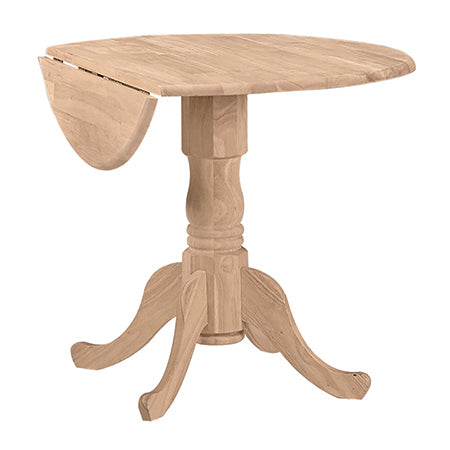 36" Round Dropleaf Pedestal Table