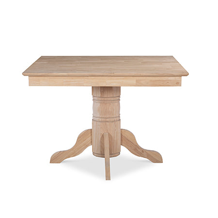 42" Square Table w/ Turned Pedestal