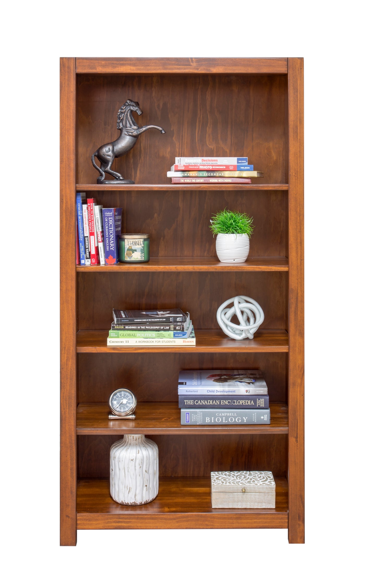 Pine Erica Square Cut 30"W x 60"H Bookcase