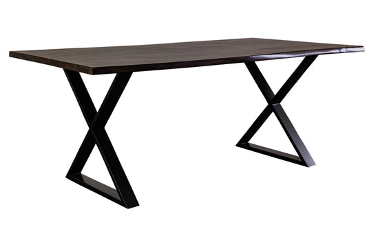 Manzanita Live Edge Dining Table - 'Midnight'