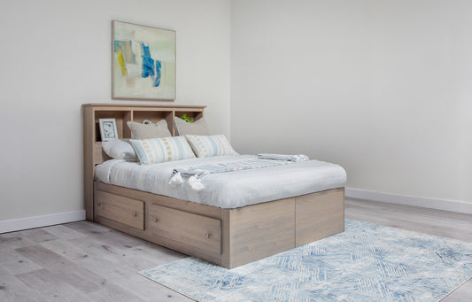 "Youth" Mates Storage Bed w/Bookcase Headboard - King
