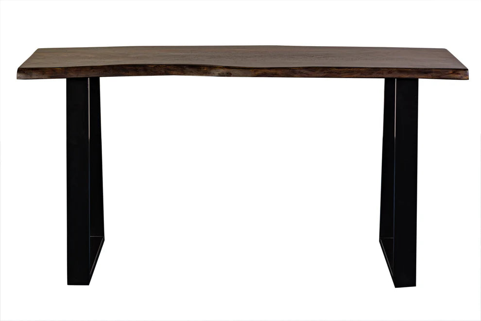 Manzanita Live Edge Console Table - "Midnight"