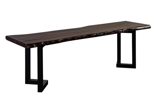 Manzanita Live Edge Dining Bench - "Midnight"