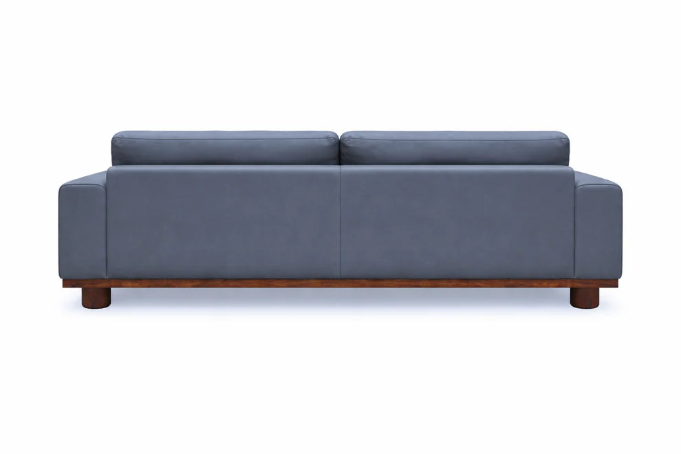 Alestair Blue Leather Sofa