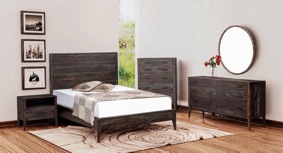 Fall River Bed - "Black Walnut" - King