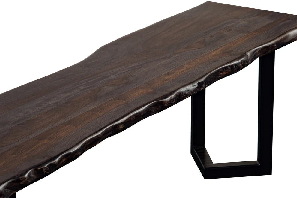 Manzanita Live Edge Dining Bench - "Midnight"