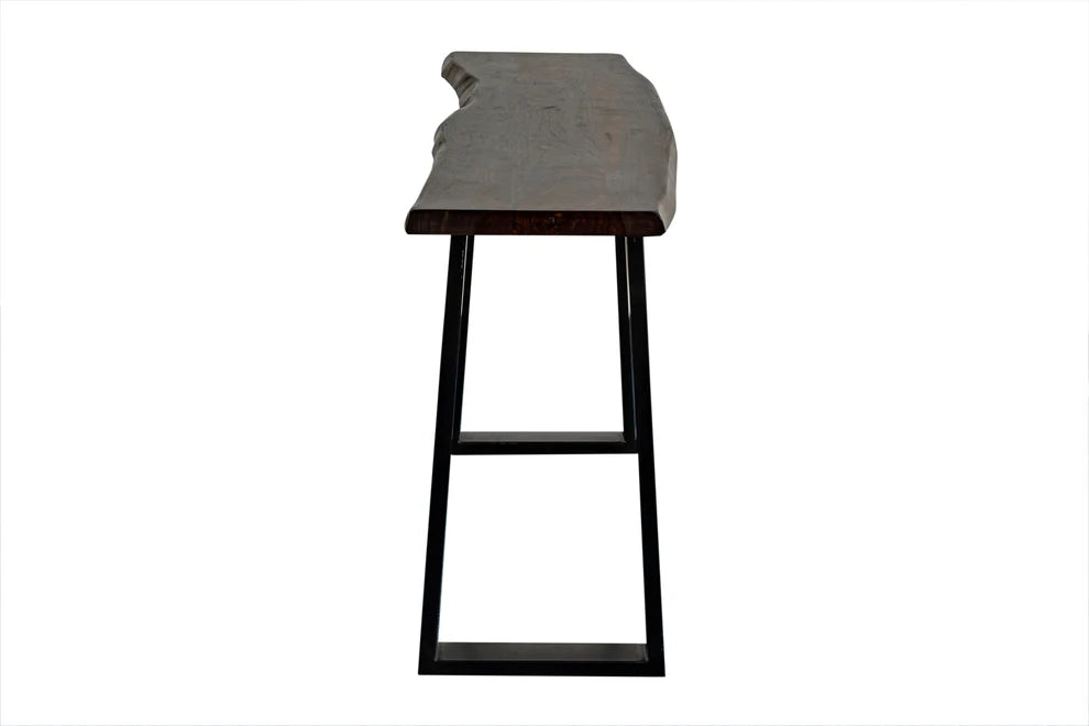 Manzanita Live Edge Console Table - "Midnight"
