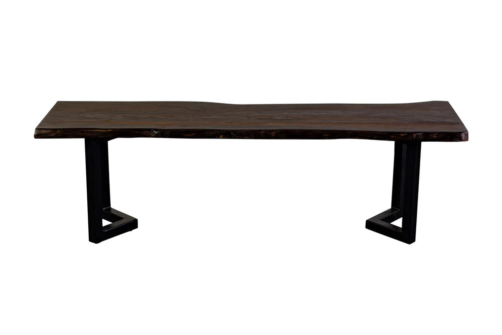 Manzanita Live Edge Dining Bench - "Midnight"