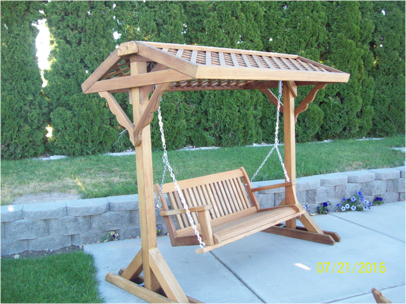 Lattice Roof Yard Swing Frame for 4ft Swings